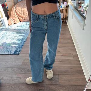 levis premium baggy dad jeans blue medium wash size 25 MSRP 108